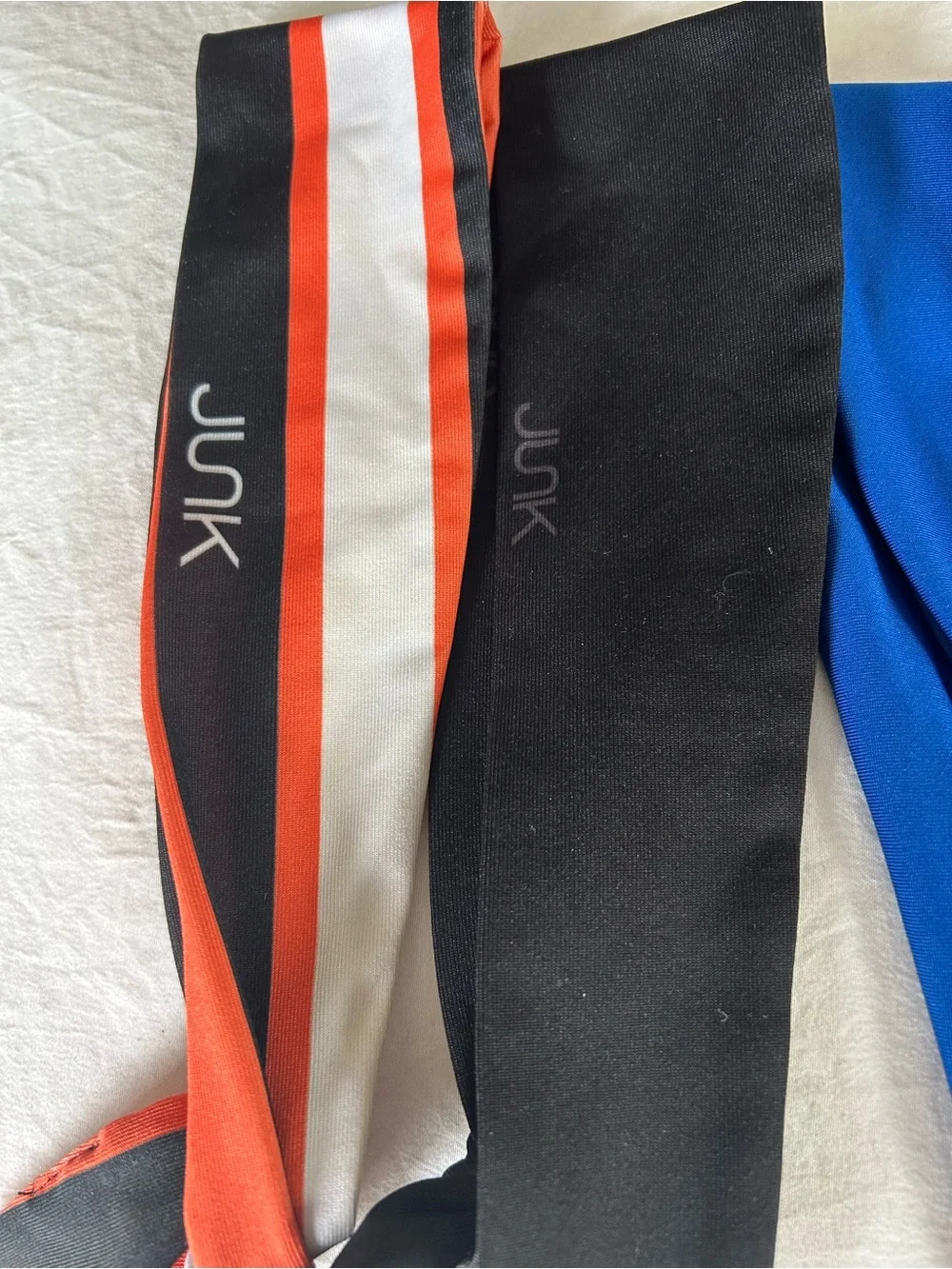 SEVEN Athletic Headbands: 1- Brand New, 2 Junk Brand, 2 -Blk Stretch, 2- 4” Wide